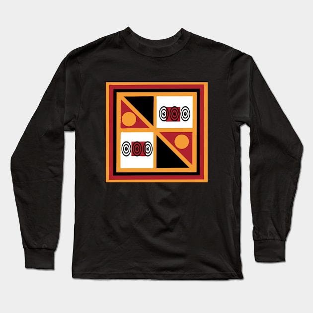 abstract modern geometric art Long Sleeve T-Shirt by omitay